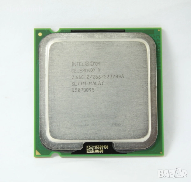 Процесор Intel Celeron D Processor 256K Cache 2.66 GHz 533 MHz FSB PLGA775, снимка 1