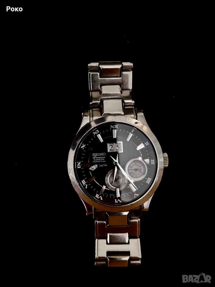 Seiko Premier Kinetic Perpetual (Вечен календар) – 100% Оригинален и изправен, снимка 1