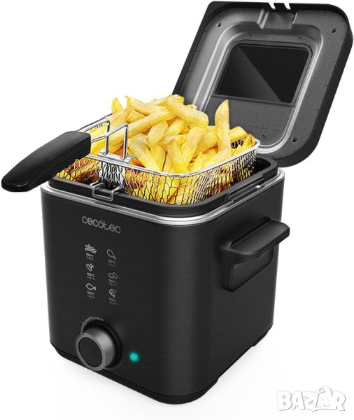 Фритюрник Cecotec CleanFry Advance 1500 Black 900 W 1,5 L, снимка 1