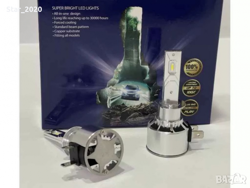 Висококачествени LED крушки за фарове H7, снимка 1