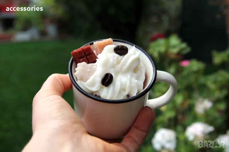 Ръчно изработена свещ "Капучино", снимка 1