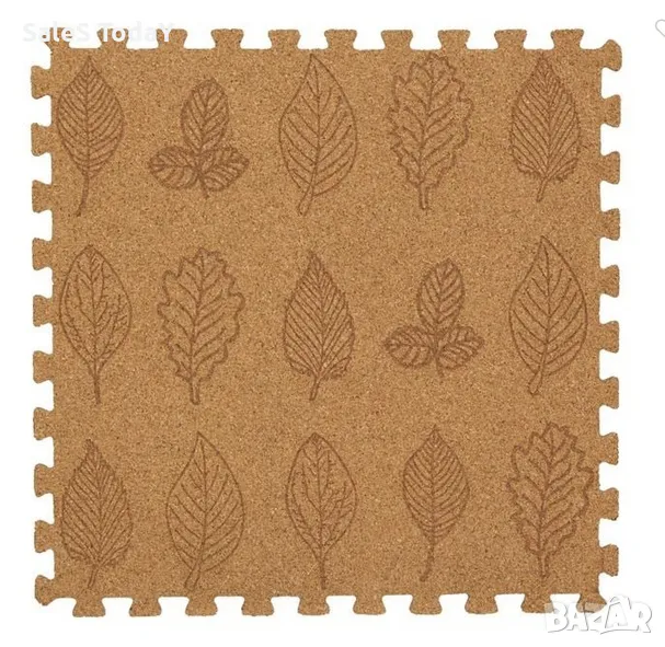 Плочка за Под от корк, Коркова настилка за балкон или кухня, EVA, 30x30x2см , снимка 1