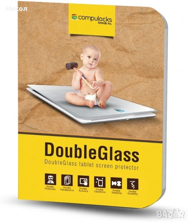 Стъклен протектор за таблет Compulocks DoubleGlass, Apple iPad mini, iPad mini 2 и iPad mini 3, снимка 1