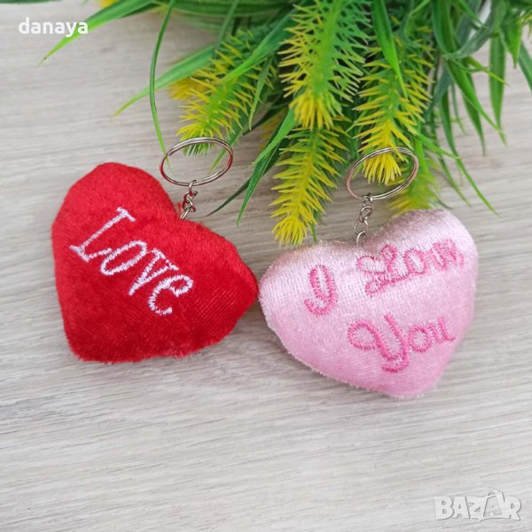 3479 Плюшен ключодържател Сърце I love you, снимка 1