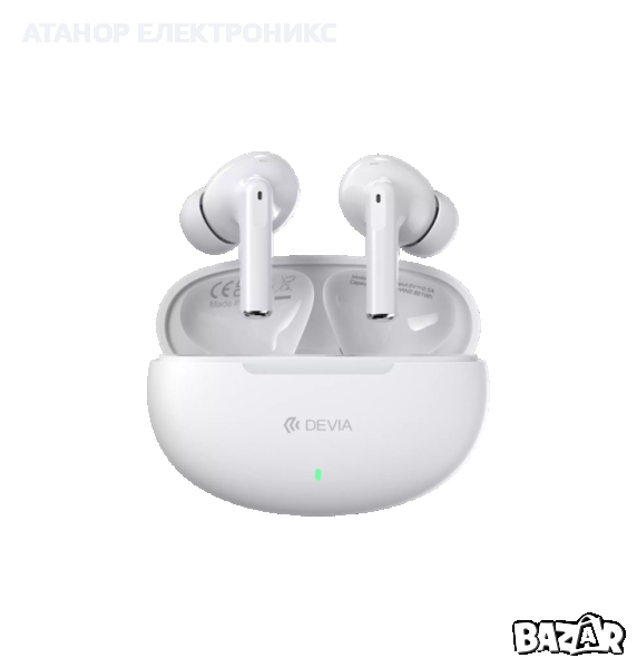 Безжични слушалки DEVIA - бели и черни , снимка 1