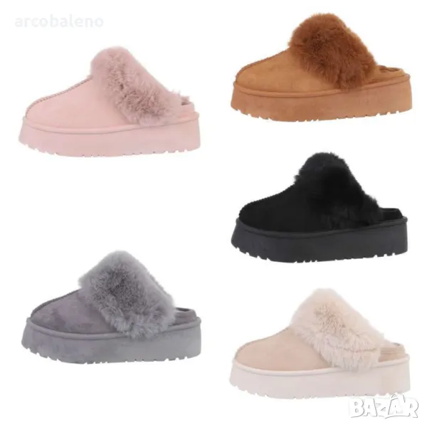 Дамски топли домашни чехли, 5цвята , снимка 1