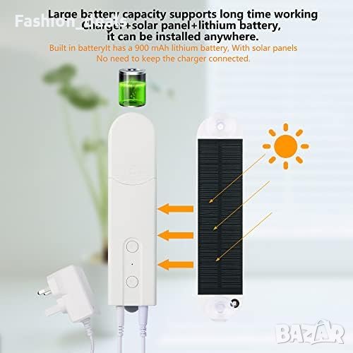 Нова Електрическа Ролетка завеси щори  акумулаторна слънчев панел Дом Офис, снимка 1