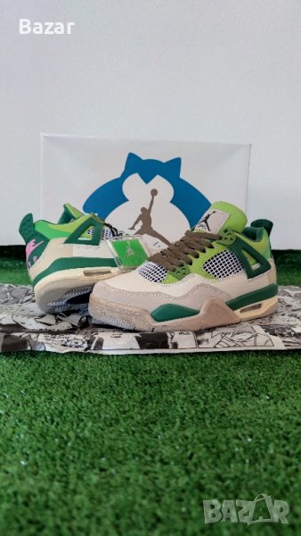 Nike Air Jordan 4 Green Snorlax Нови Оригинални Обувки Размер 38 Номер Маратонки Кецове, снимка 1