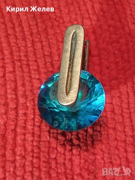 СКЪПОЦЕННА СРЕБЪРНА АРТ ОБЕЦА СРЕБРО 925 с ГОЛЯМ ФАСЕТИРАН ЛАБОРАТОРЕН ВИСОКОКАЧЕСТВЕН САПФИР 27195, снимка 1