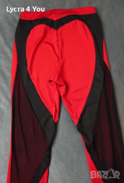 S/M дълъг дамски червен клин с черни елементи и тюл, снимка 1