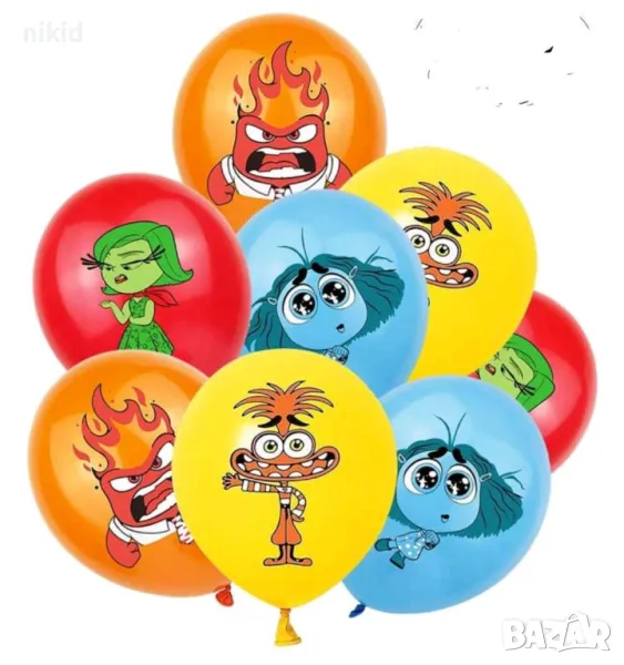 Отвътре навън inside out Обикновен надуваем латекс латексов балон парти хелий или газ, снимка 1