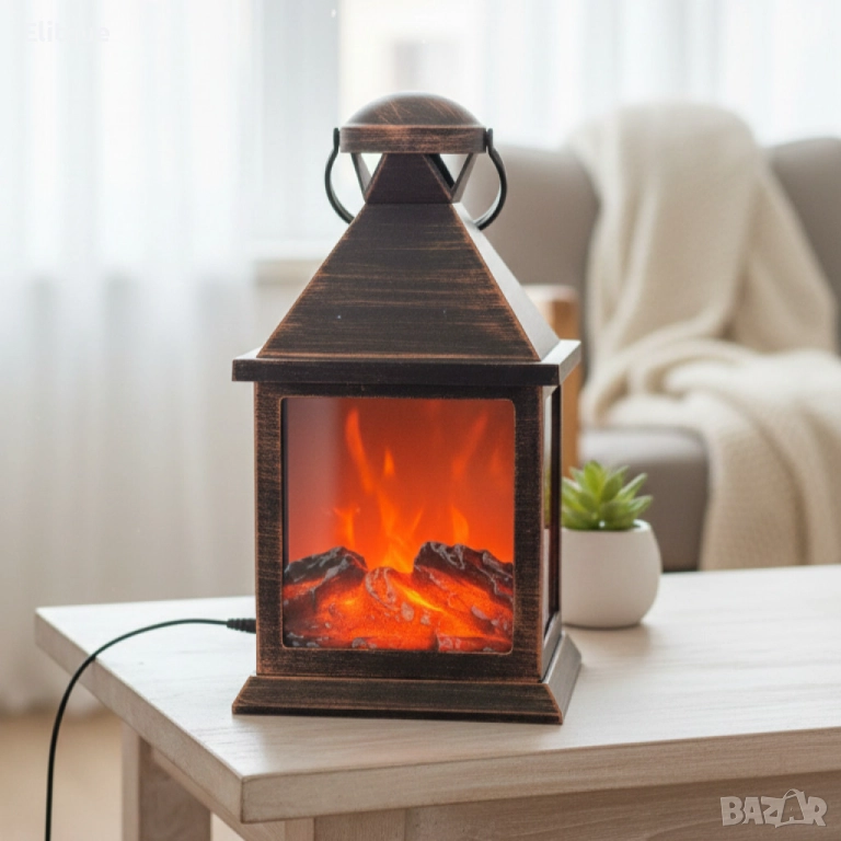 LED Камина-фенер с ефект на тлеещи въглени, снимка 1