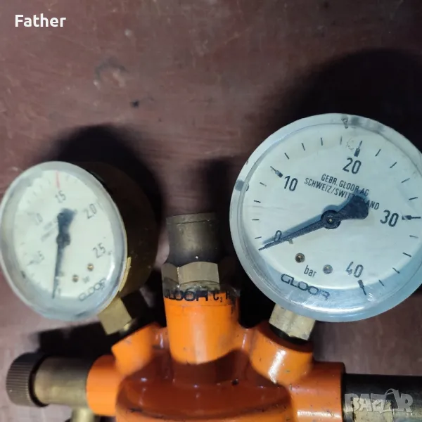 Редуцир вентил Gloor за оксижен, снимка 1