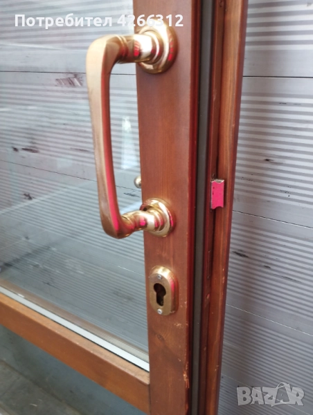 Италианска врата от дърво с двойно закалено стъкло., снимка 1