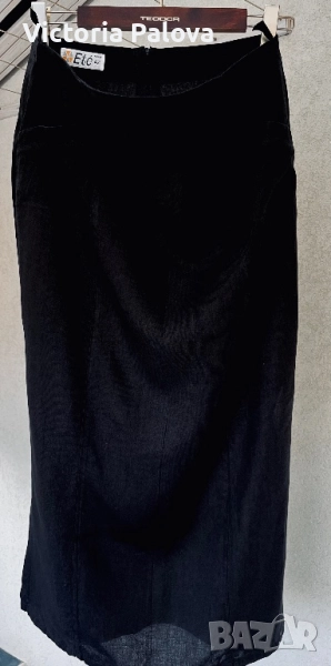 Черна права пола ETÈ лен, снимка 1