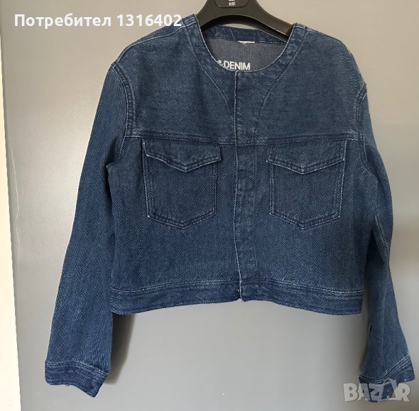 Късо дънково яке H&M, размер eur42, снимка 1