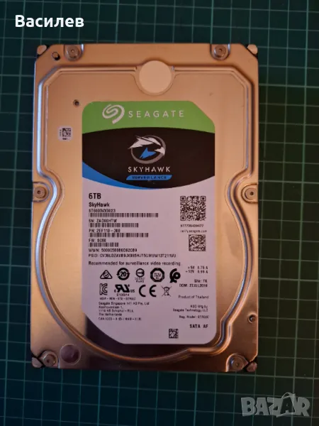 Продавам хард диск HARD DISK HDD 6 TB, снимка 1