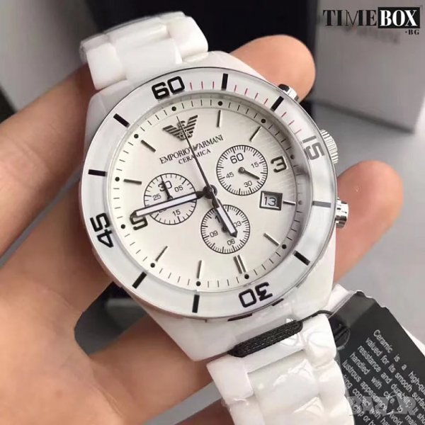 Emporio Armani AR1424 Ceramica Leo Chronograph. Нов мъжки часовник, снимка 1