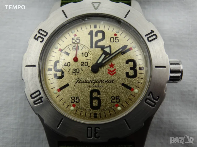 ВОСТОК КОМАНДИРСКИЕ АВТОМАТИЧЕН  ref: 350749 - ZULU Каишка, снимка 1