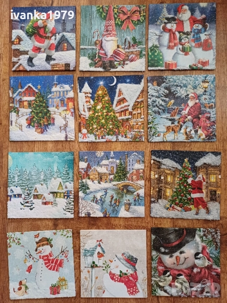 Коледни пана украсени със сняг, снимка 1