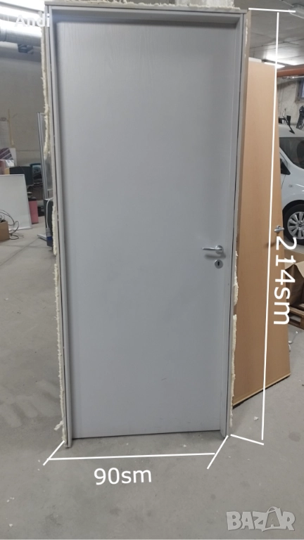 Врата интериорна  с каса брава  дръжки и ключ  90/214см дясна, снимка 1