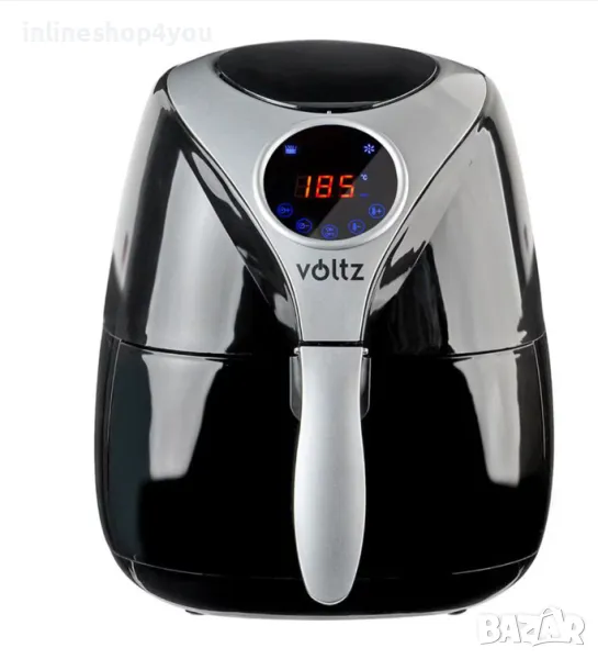 Фритюрник с горещ въздух Air Fryer Voltz V51980D, 1600W, 3.2 литра, Тъч дисплей, Таймер, Черен, снимка 1