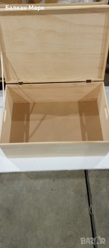 нова дървена кутия с размери 60 × 40 × 25 см., снимка 1