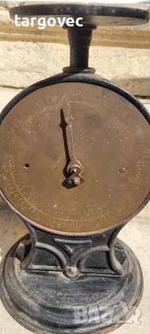 старинен професионален кухненски кантар везна чугун и бронз, снимка 2 - Антикварни и старинни предмети - 53855256