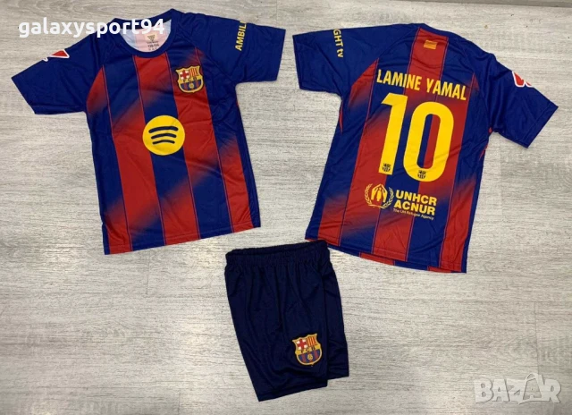 Ламин Ямал  детски екипи в 6 цвята титулярни и резервни Барселона ново, снимка 6 - Футбол - 51226761