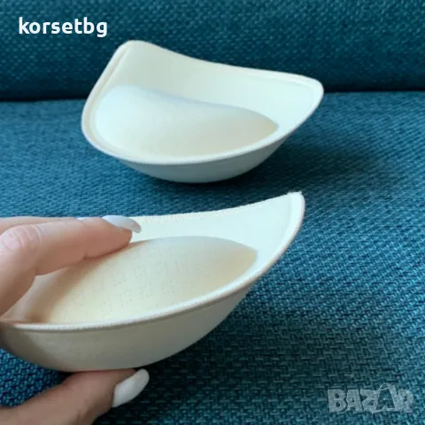 Бежови капковидни подплънки – ултра дебели, за впечатляващ обем- 3401, снимка 1