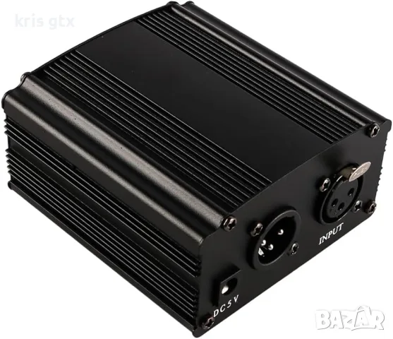 Фантомно захранване За кондензаторен микрофон, Phantom Power Supply 48V Anti-Noise, снимка 4 - Микрофони - 55955686