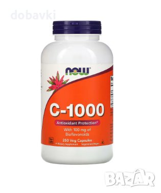 NOW Foods, C-1000, With 100 mg of Bioflavonoids, 250 Veg Capsules, снимка 1 - Хранителни добавки - 38961507