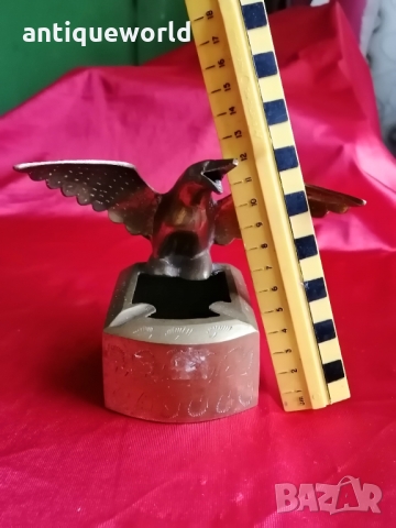Рядък Бронзов Пепелник със Статуетка ПТИЦА, снимка 5 - Антикварни и старинни предмети - 36062565