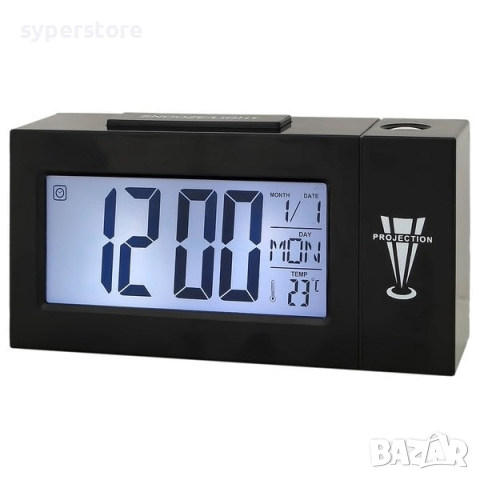Часовник с проектор за таван и календар настолен Digital One SP00930  ds-618 на батерии може и на то