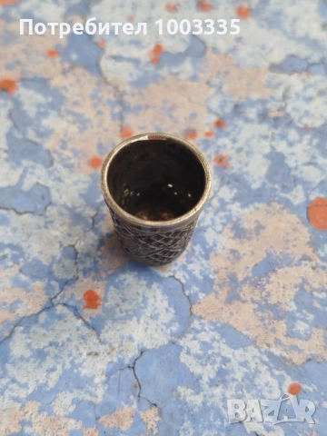 Стар сребърен напръстник , снимка 2 - Антикварни и старинни предмети - 51485483