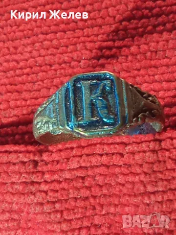 СТАРИНЕН САЧАНЕН ПРЪСТЕН с БУКВА МОНОГРАМ - К Ръчна ИЗРАБОТКА САЧАН За КОЛЕКЦИЯ 26458, снимка 11 - Антикварни и старинни предмети - 47163013