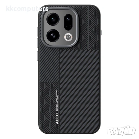 Магнитен Калъф ABEEL за Oppo Find X9 5G - PC+TPU, Алуминиева сплав, PU кожа, Вкл. Протектор - 2 Цвят, снимка 3 - Резервни части за телефони - 53412595