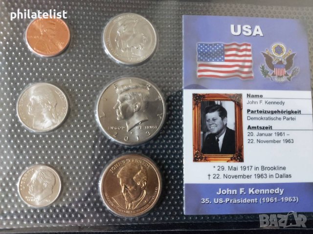 Комплектен сет - САЩ от 6 монети , John F.Kennedy, снимка 1 - Нумизматика и бонистика - 42493518