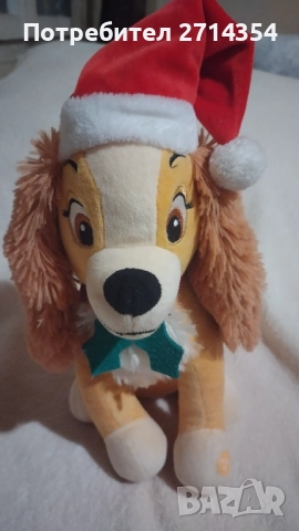 Плюшено кученце Лейди на Disney  и коледни украси 