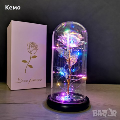 Светеща вечна роза - подари с любов, снимка 9 - Романтични подаръци - 44193756