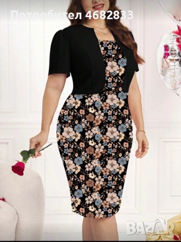 Рокля на цветни цветя