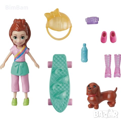 Кукла Polly Pocket с кученце и аксесоари - 19 части / Mattel , снимка 2 - Кукли - 40348933