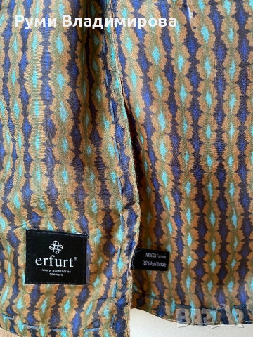 Раиран шал от 100 % коприна, Erfurt, снимка 4 - Шалове - 53615219
