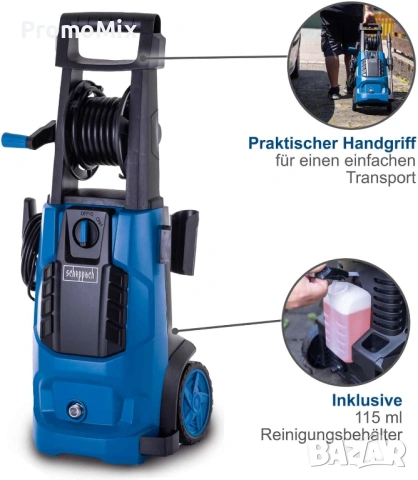 Водоструйка Scheppach HCE2800 2400W 180bar 480лч, снимка 3 - Парочистачки и Водоструйки - 53269682