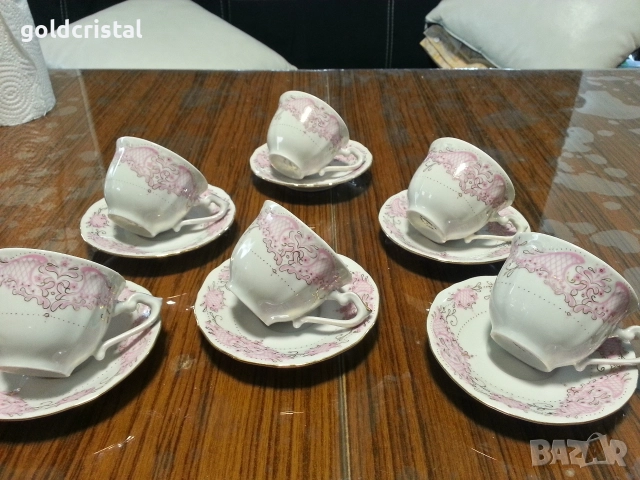 Стар български порцелан Изида чаши за кафе 
