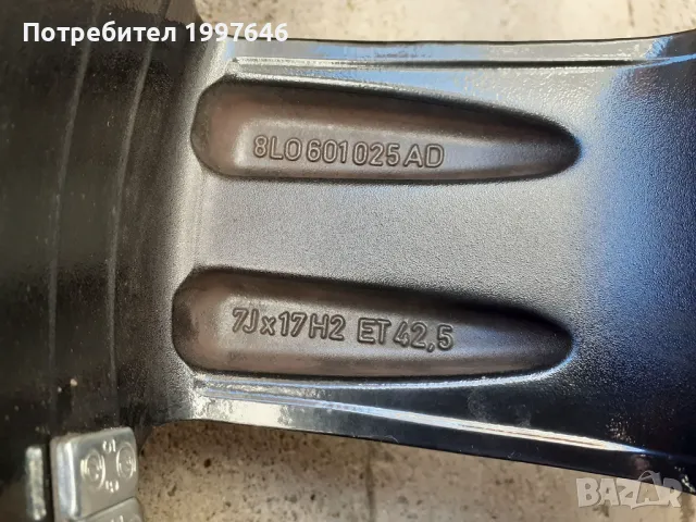 Алуминиеви джанти Ауди/Audi 7Jх17Н2 / ЕТ42,5 / 5х100 / 57,1, снимка 3 - Гуми и джанти - 49767566