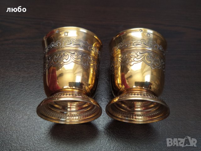 Чашки MINERVA 0,950  24к Злато LOUGUER-LAPAR PARIS 1878г, снимка 1 - Антикварни и старинни предмети - 44415657