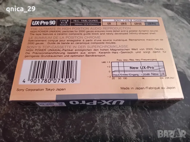 Sony UX-pro 90 аудио касета, снимка 3 - Декове - 55740894