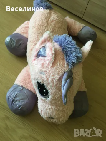 Голям плюшен розов еднорог 100 см, снимка 3 - Плюшени играчки - 50093234