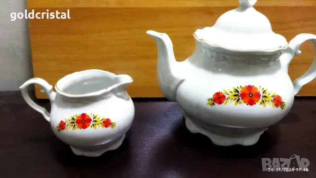 стар български порцелан чаши за чай кафе чайник заханица латиера , снимка 13 - Антикварни и старинни предмети - 48854961